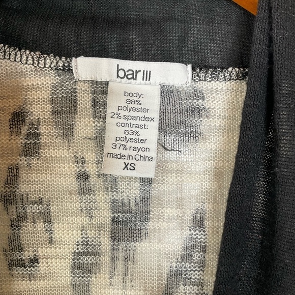 Bar III Leopard Print Waterfall Front Cardigan Size Xsmall - Picture 3 of 3